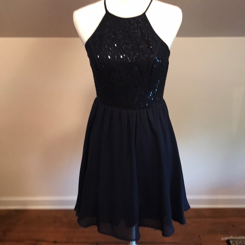 Navy blue cocktail dress